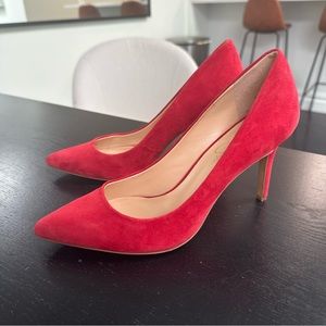 Jessica Simpson Levin Red Suede Pumps - Size 8